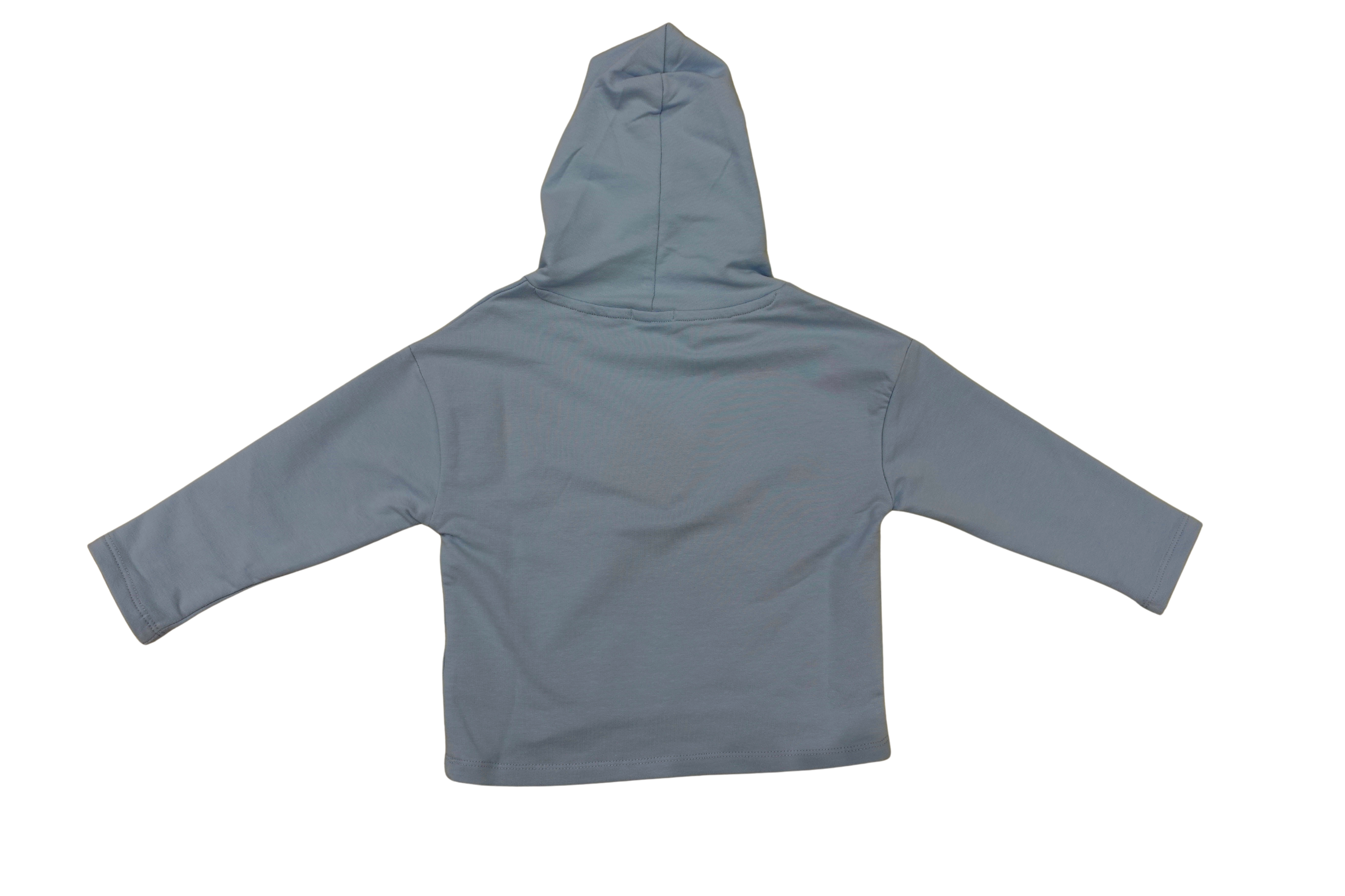 Felpa cappuccio baby azzurra - by2849