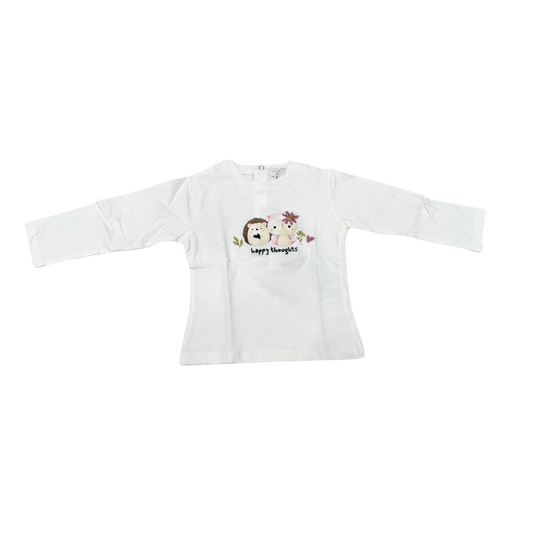 Yours - T-shirt neonata gufetto BY4969