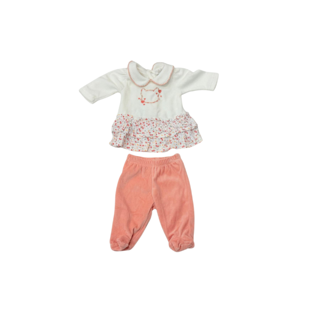 Tutina 2 pz culla neonato femm - BY4316